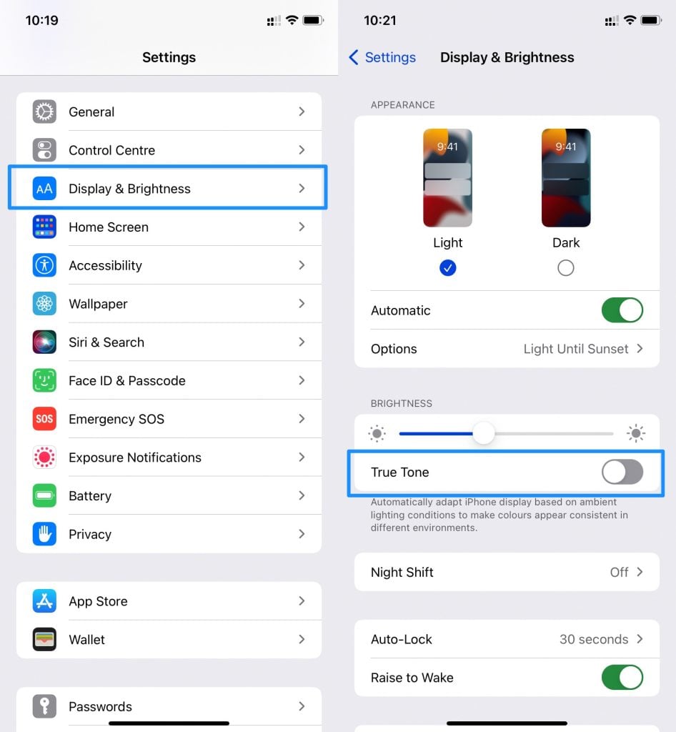True Tone iPhone - iPhone continua a scurirsi