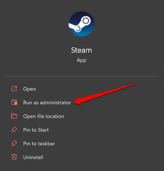 Steam ejecutar como administrador