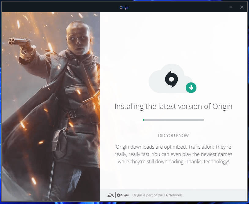 Laissez le programme Windows commencer à s'installer