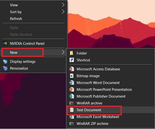 Textdokument in Windows