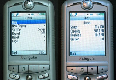 Critique : Téléphone mobile Motorola ROKR E1 iTunes