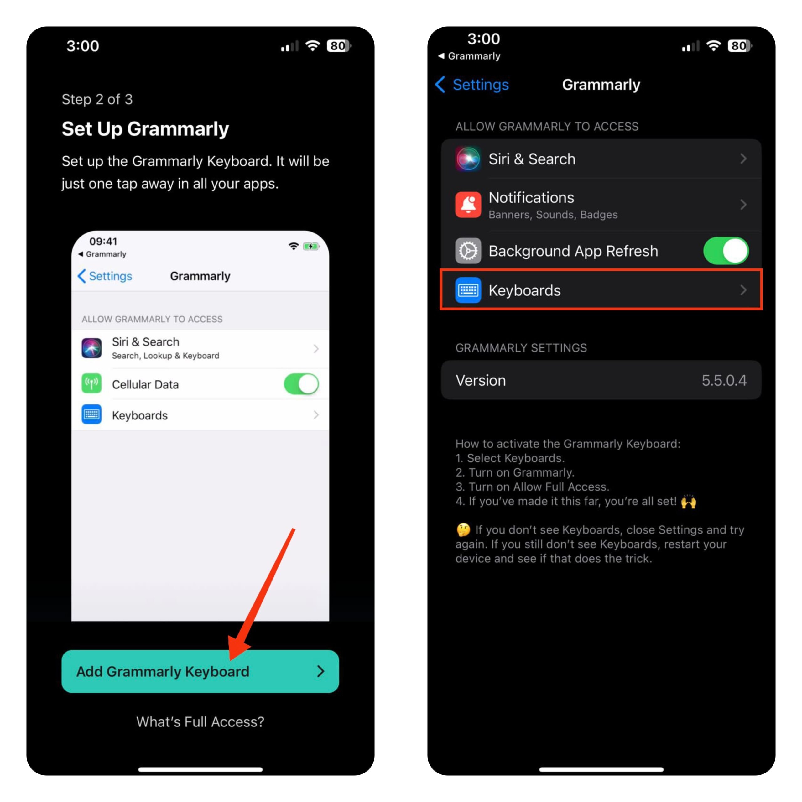 Adicionar Teclado Grammarly