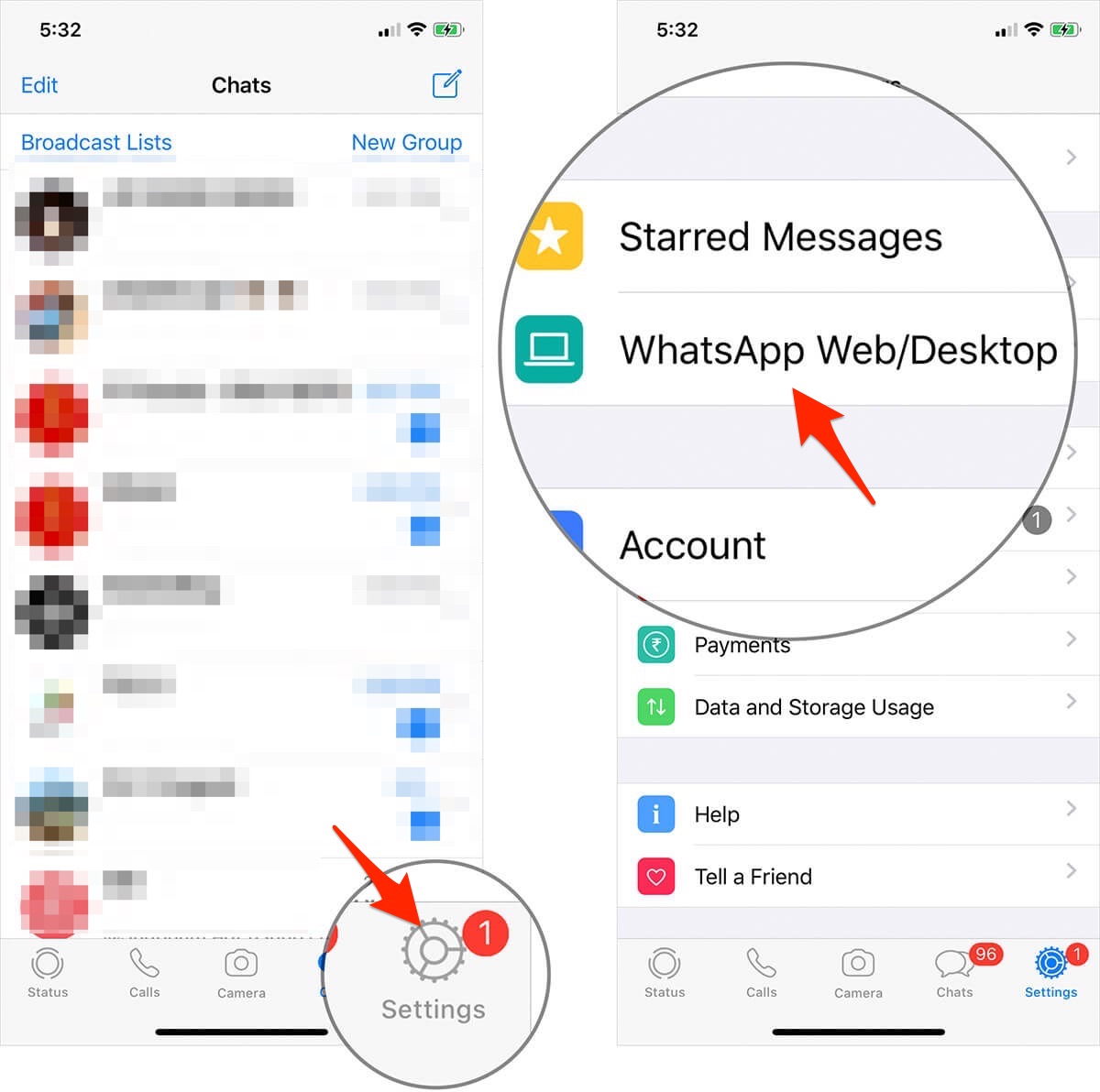 WhatsApp Web su iPhone