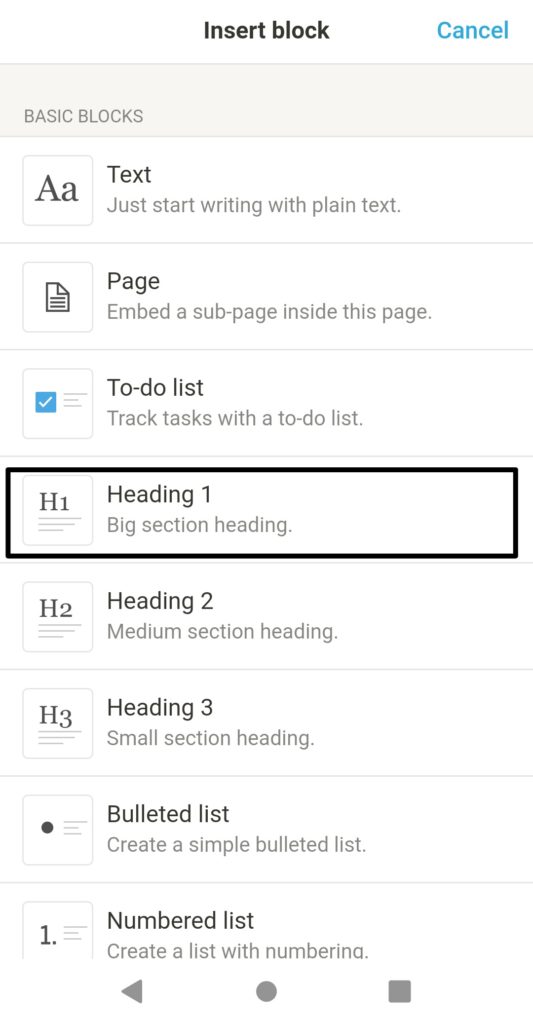 Hacer una agenda semanal en Notion