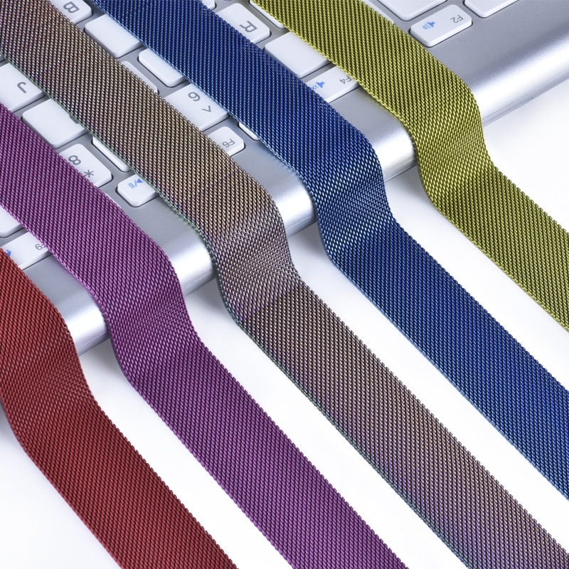 Esta é a Pulseira de Laço Milanês para Apple Watch Series 5 de 44mm e 40mm.