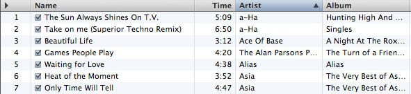 Riordinare manualmente le playlist