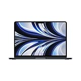 Laptop Apple 2022 MacBook Air con chip M2: Progettato per l'intelligenza Apple, Display Liquid Retina da 13,6 pollici, 8GB di RAM, 512GB di archiviazione SSD, Tastiera retroilluminata, Fotocamera FaceTime HD 1080p; Mezzanotte