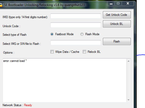 Opciones de desbloqueo del bootloader
