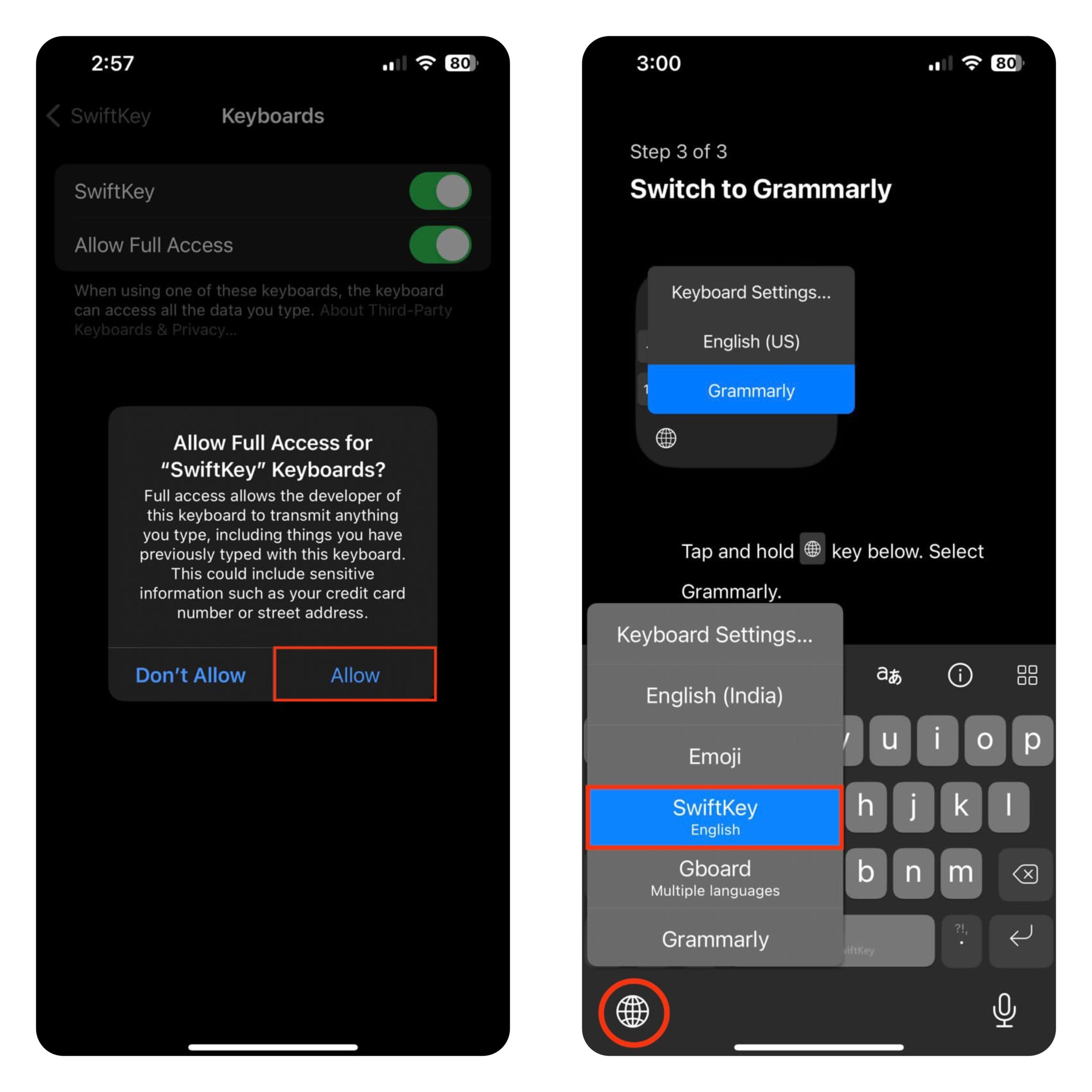 selecionar SwiftKey