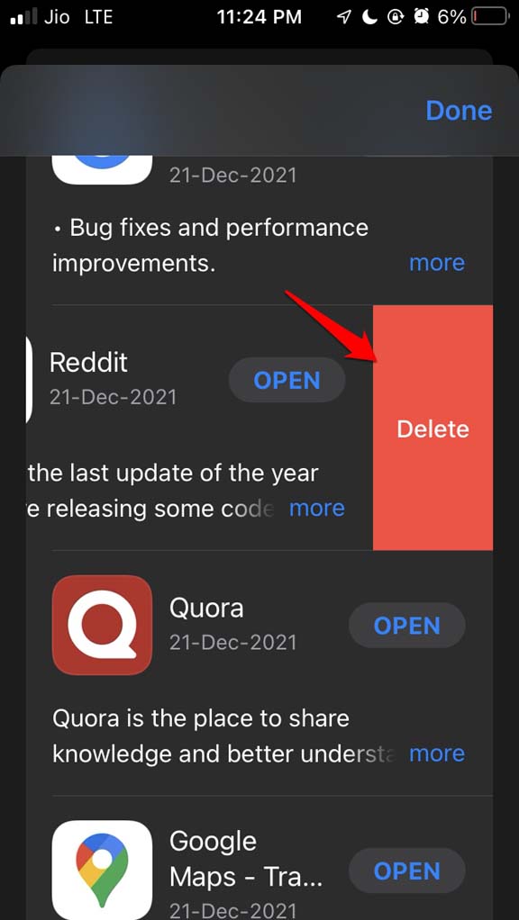 eliminar aplicación desde app store