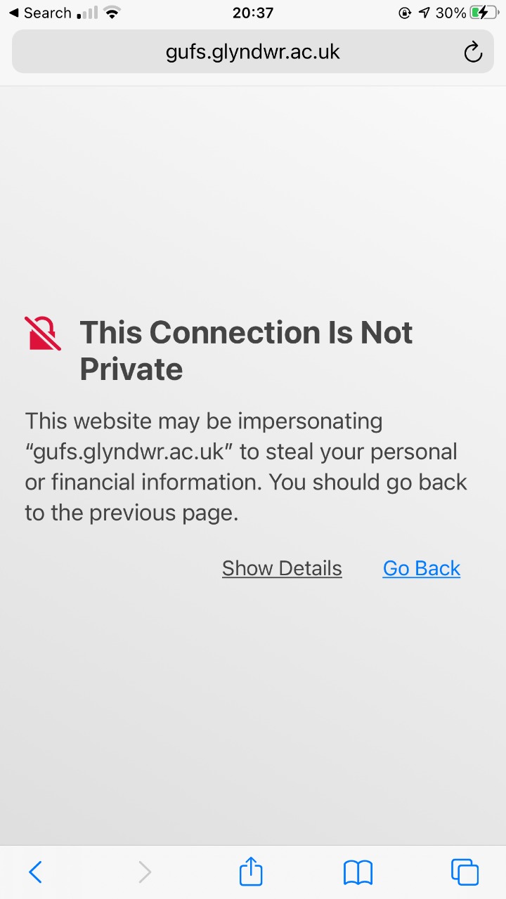 Questa connessione non è privata