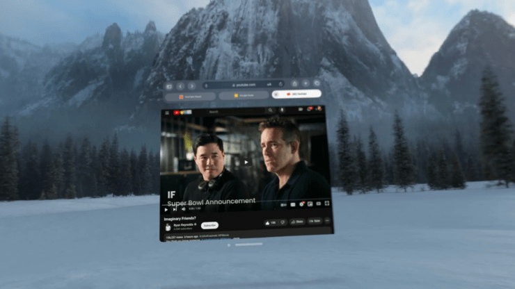 Apple Vision ProでYouTubeを見る