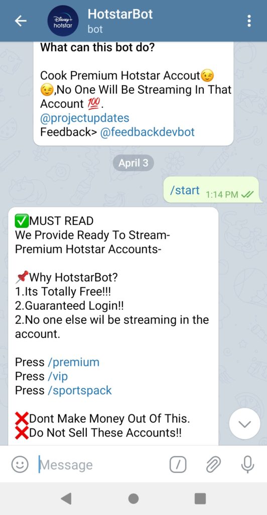 Bot Telegram Unici