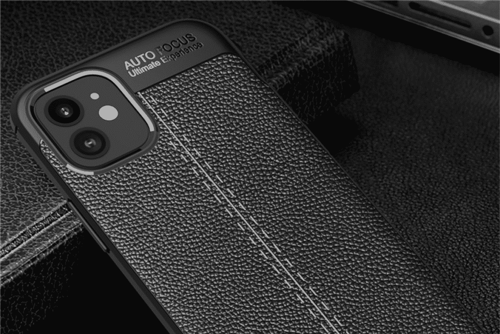 Ударопрочный кожаный чехол для iPhone 12