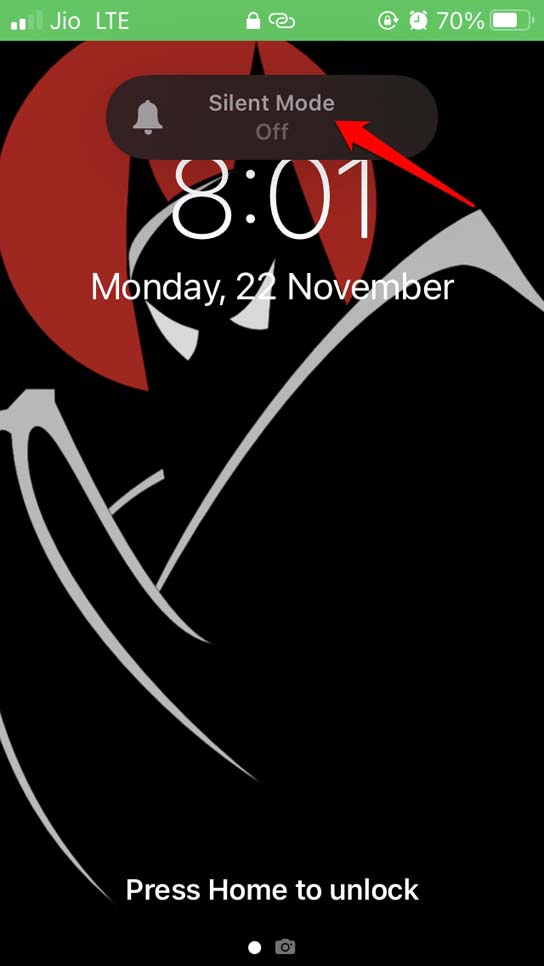 silent mode off on iPhone