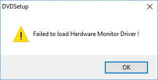 Fehler beim Laden des Hardware-Monitor-Treibers