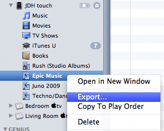 Trasferire playlist da iPod touch a iPhone