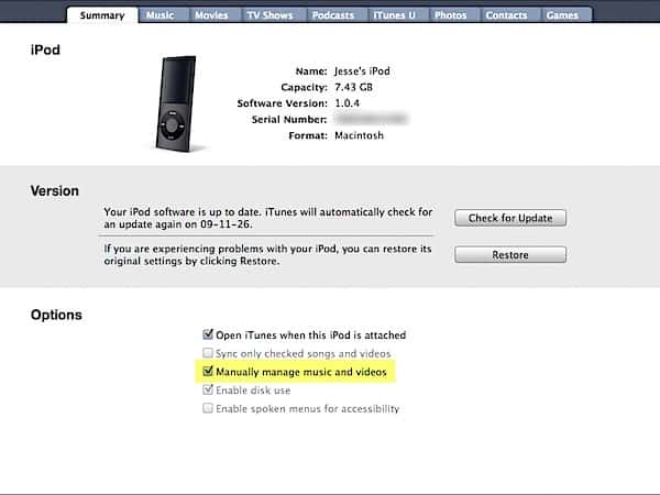 Ajouter un deuxième iPod familial à iTunes