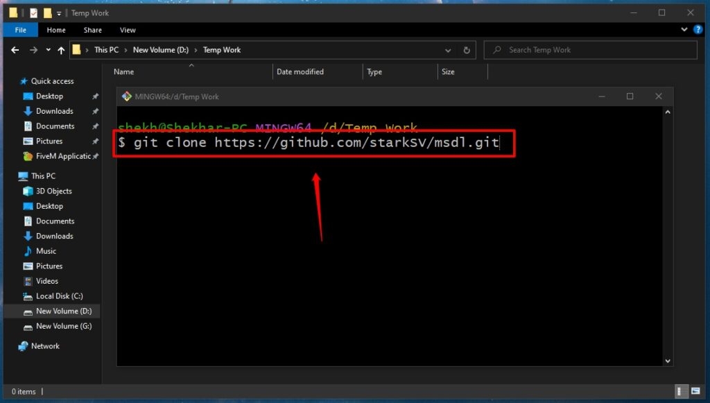 Git-Klonbefehl - Große Dateien auf GitHub hochladen