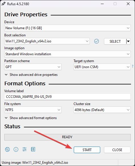 Crea USB avviabile