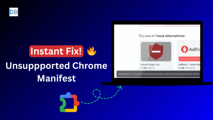 Correggi la versione del manifesto di Chrome non supportata