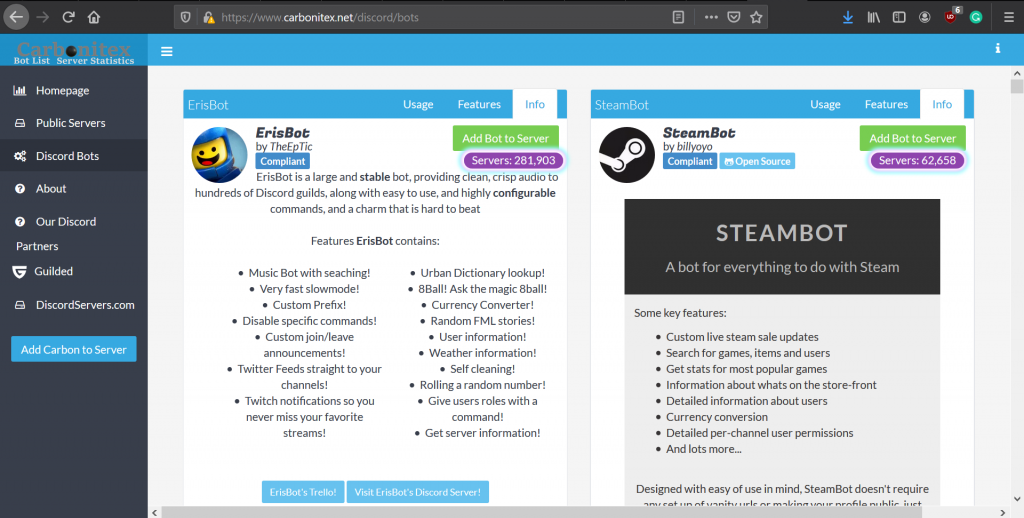 Aggiungi Bot al Tuo Server Discord