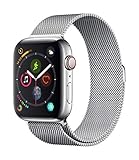 Apple Watch Series 4 (GPS + Cellular, 44mm) - ステンレススチールケースとミラネーゼループ