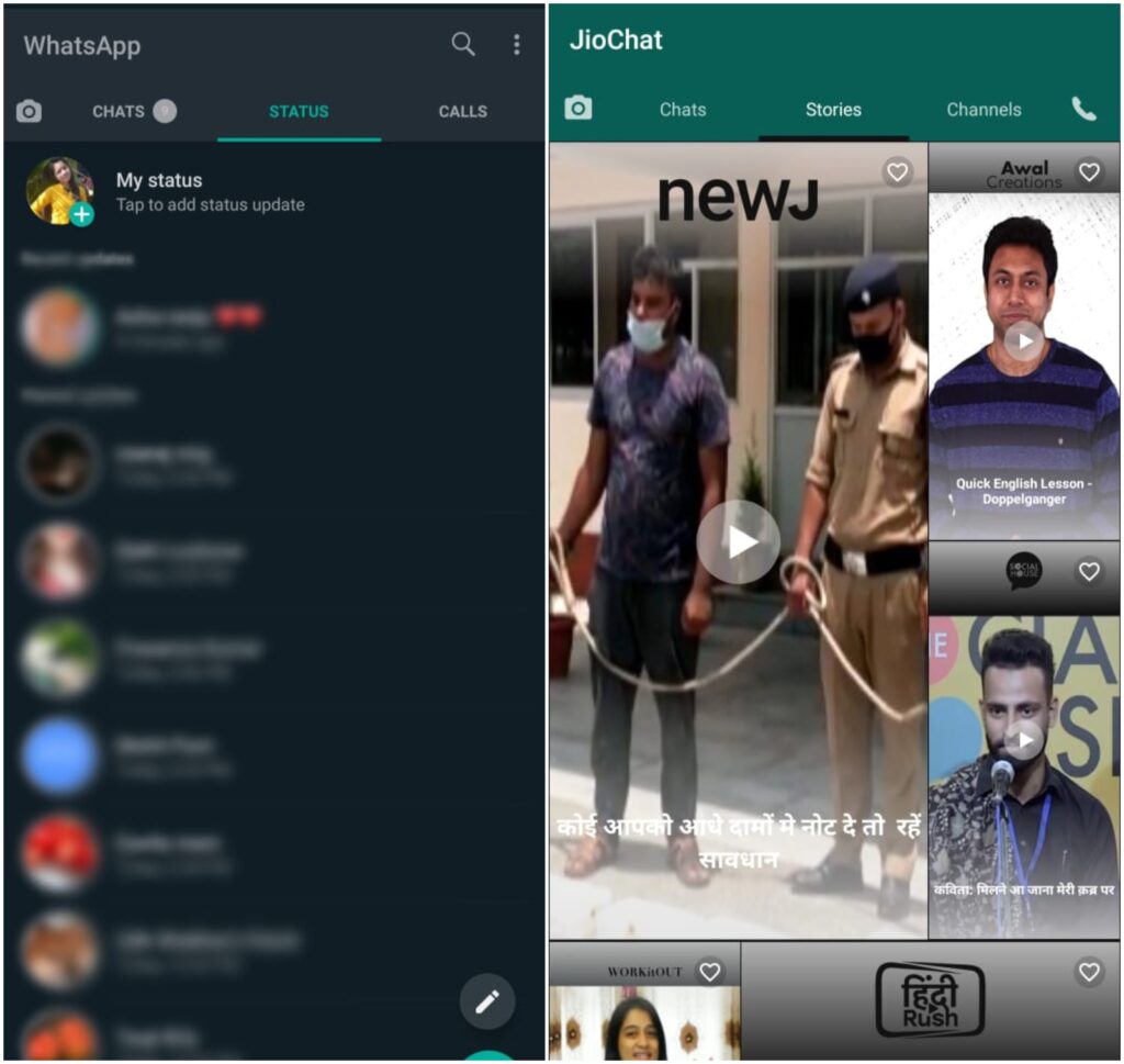JioChat vs WhatsApp