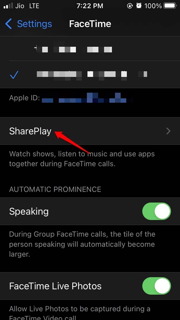 ouvrir SharePlay