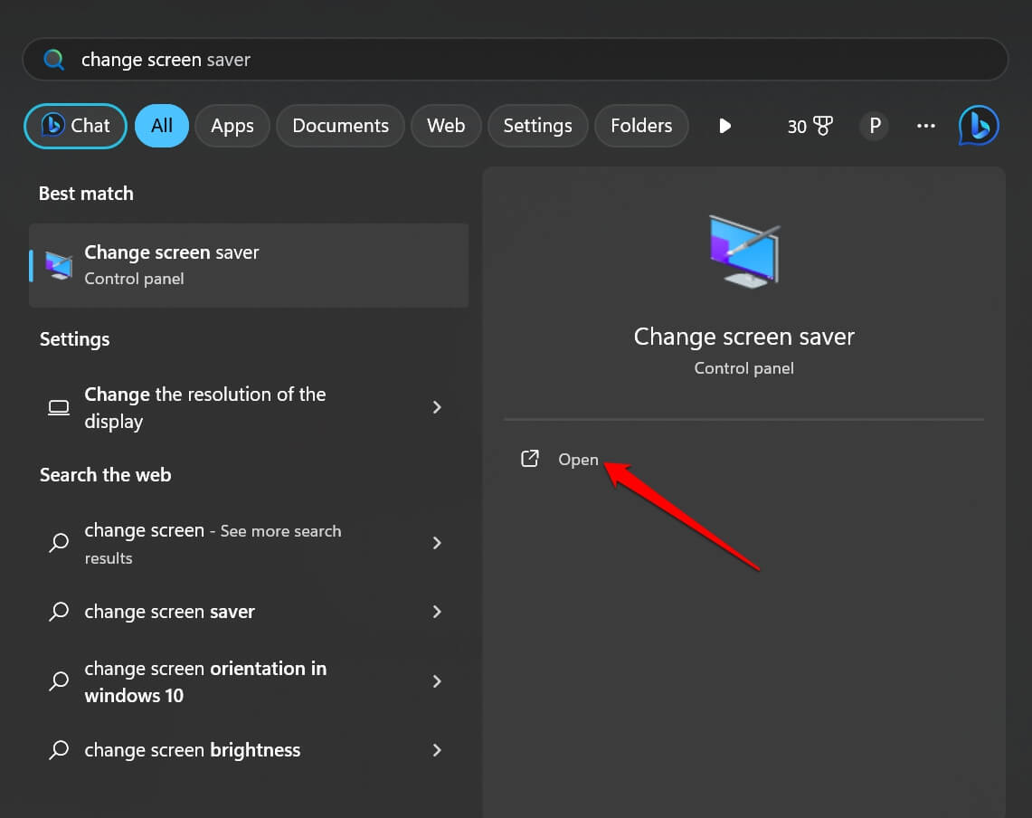 cambia salvaschermo Windows 11