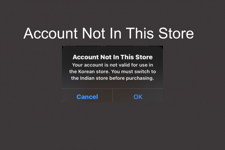 Errore dell'App Store 'Account non in questo negozio' Mac e iOS
