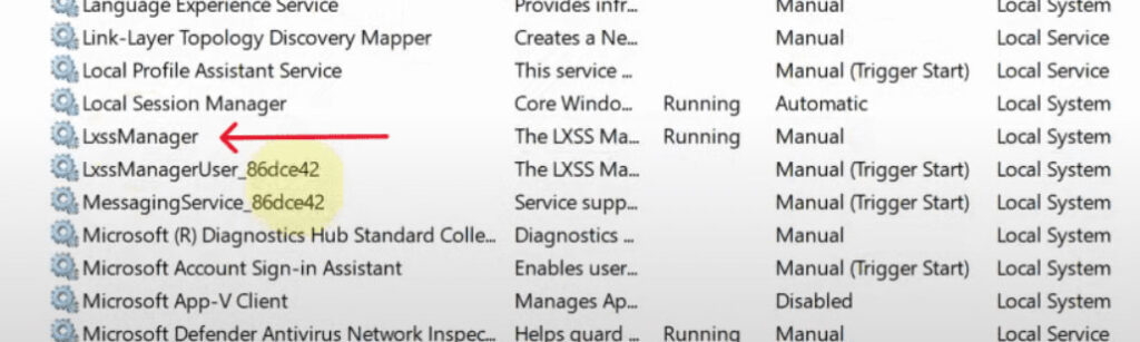 Reiniciar o LxssManager - Erro de Registro de Distribuição WSL 0x8004032d