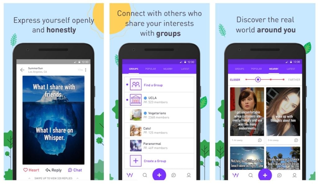 Whisper - Beste Anonyme Chat-Apps