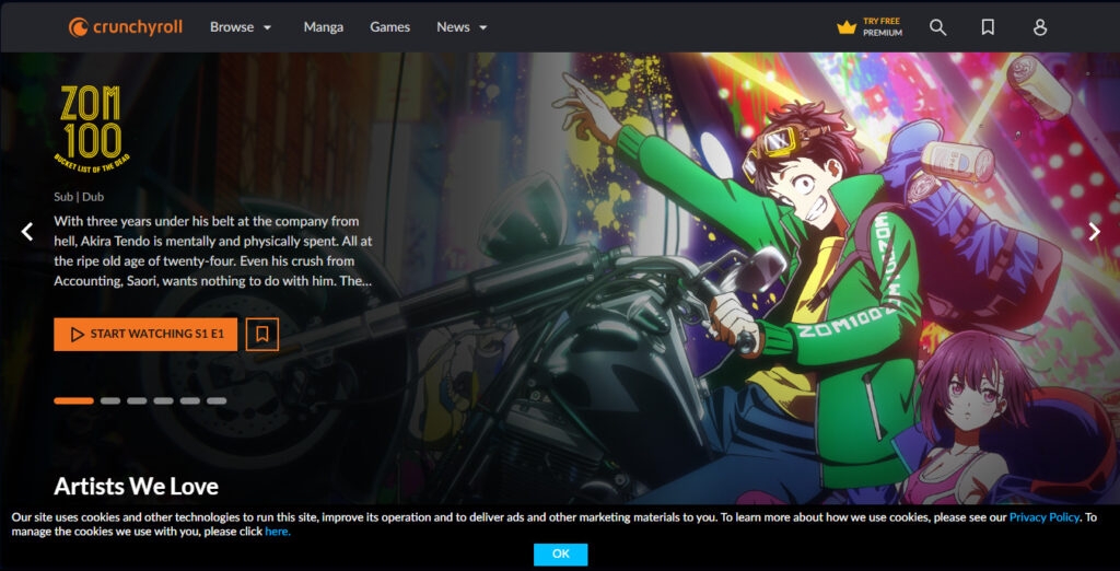 Crunchyroll - Migliore alternativa ad Aniwatch.to