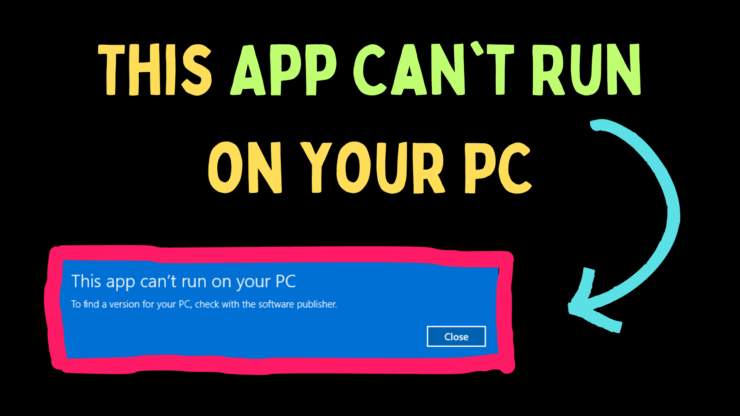 Este aplicativo não pode ser executado no seu PC
