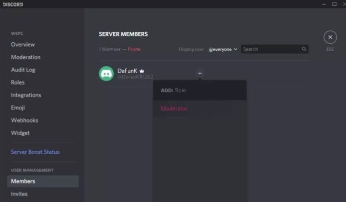 Как добавить роли в Discord