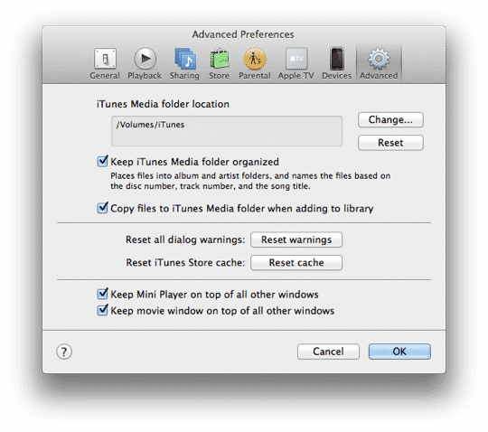 여러 iTunes 라이브러리 통합하기