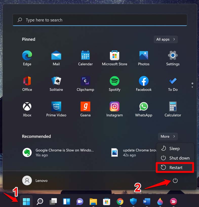 Windows 11 재시작
