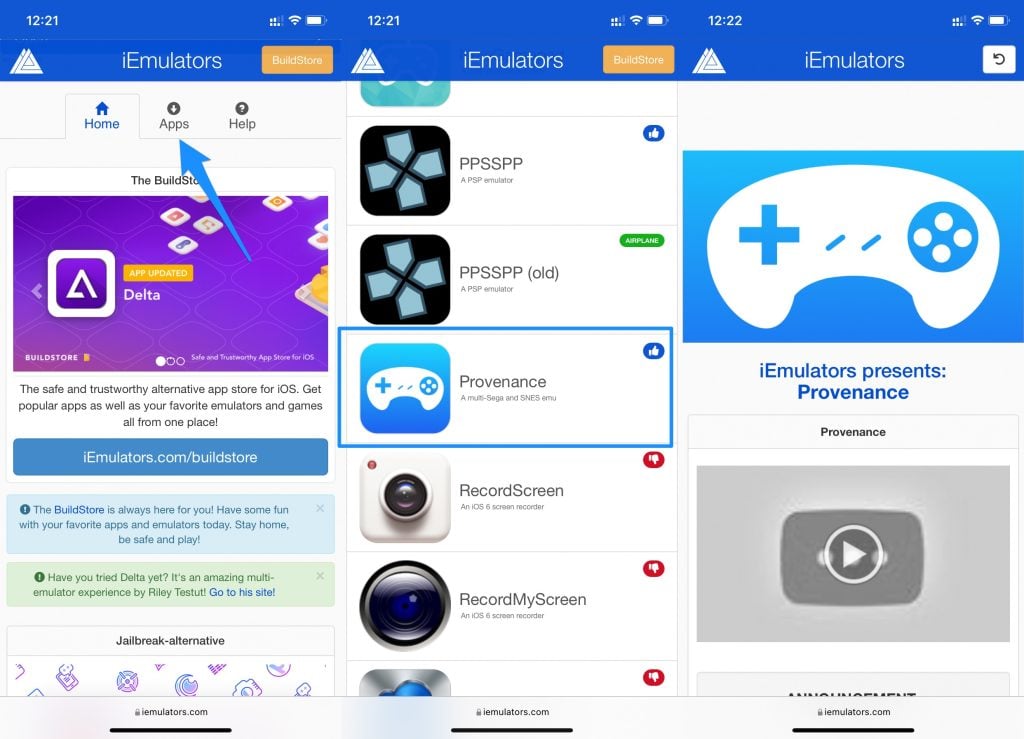 Provenance Emulator auf iOS herunterladen