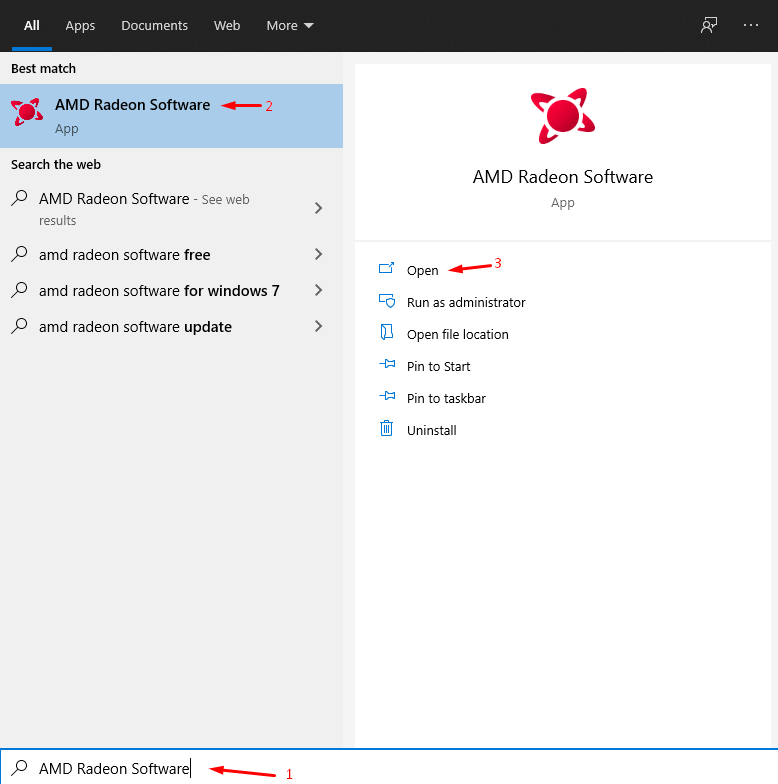 Appuyez sur la touche Windows + S puis ouvrez 