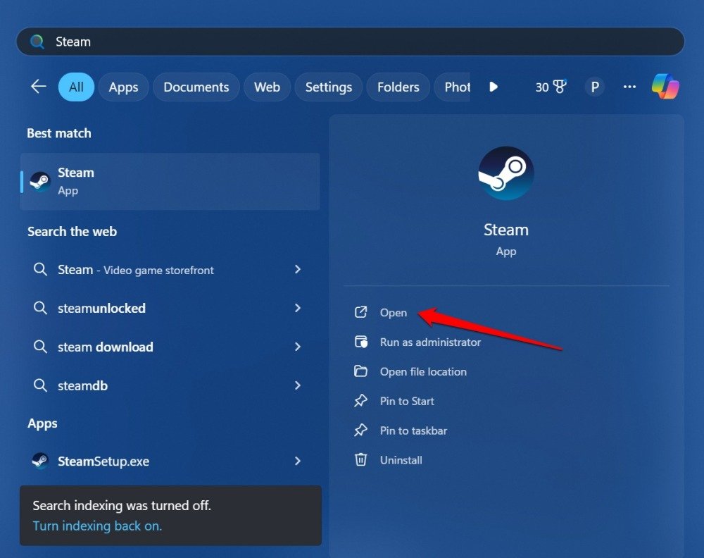 Windows 11でSteamアプリを起動