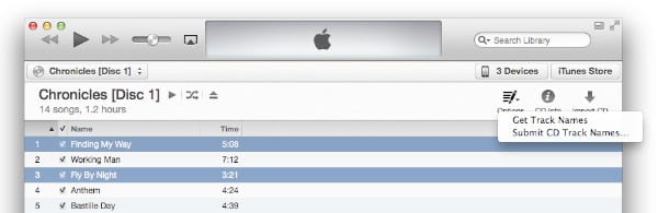 iTunes 11에서 CD 트랙 결합 옵션이 나타나지 않음