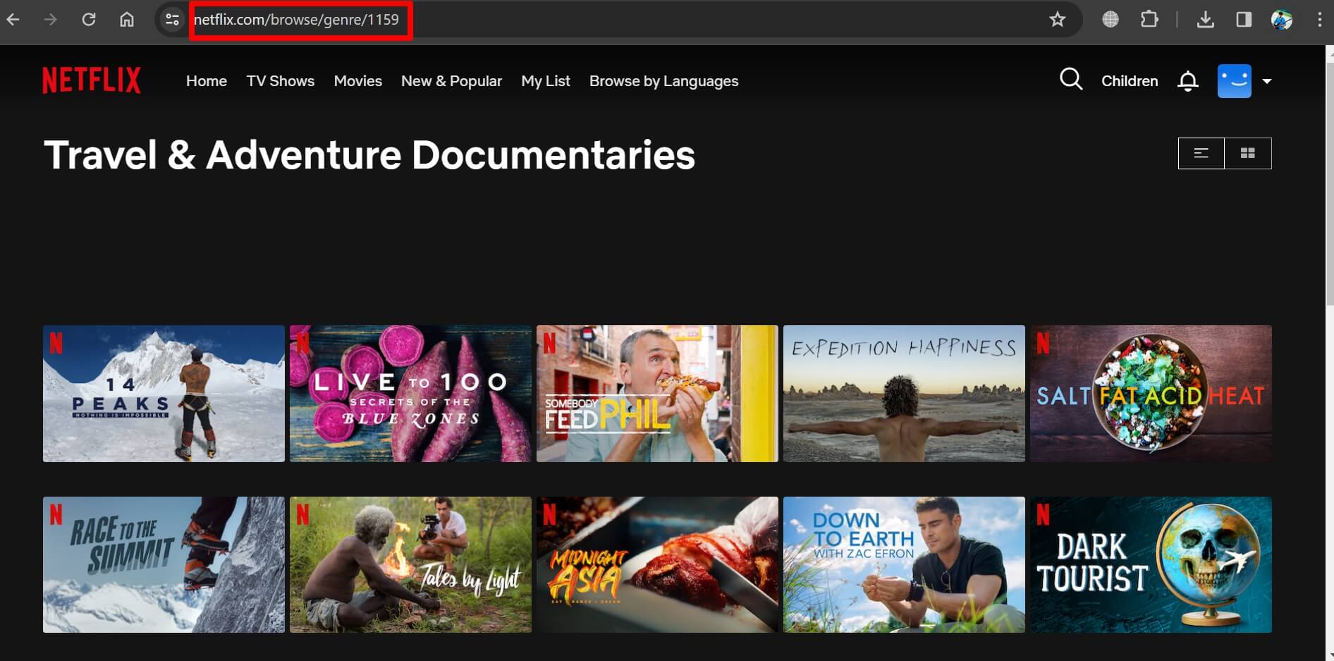 Netflixの旅行ドキュメンタリー