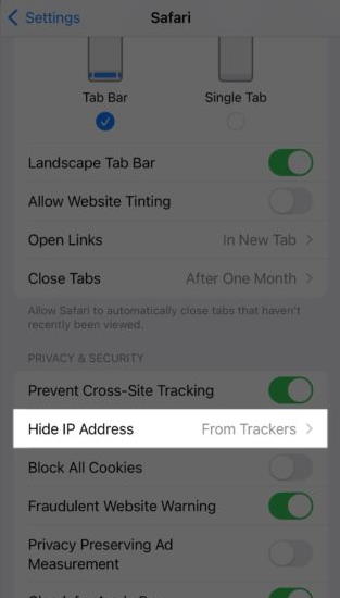 Safari IP-Adresse verbergen
