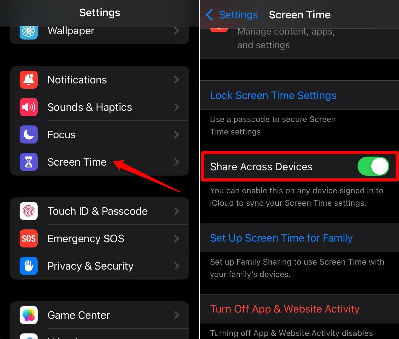 Aktivieren Sie das Teilen über Geräte auf dem iPhone