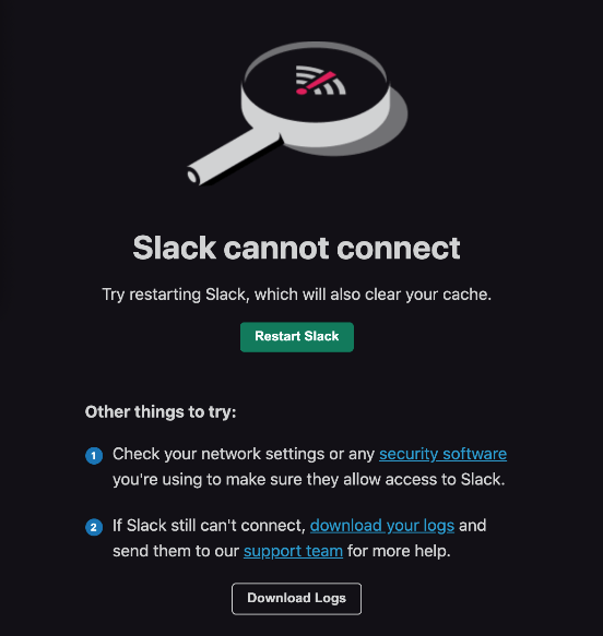 Problemi di Connettività Durante l'Apertura di Slack