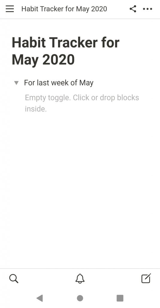Create an Activity Tracker in Notion