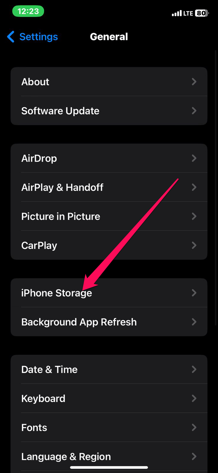 iPhoneストレージに移動