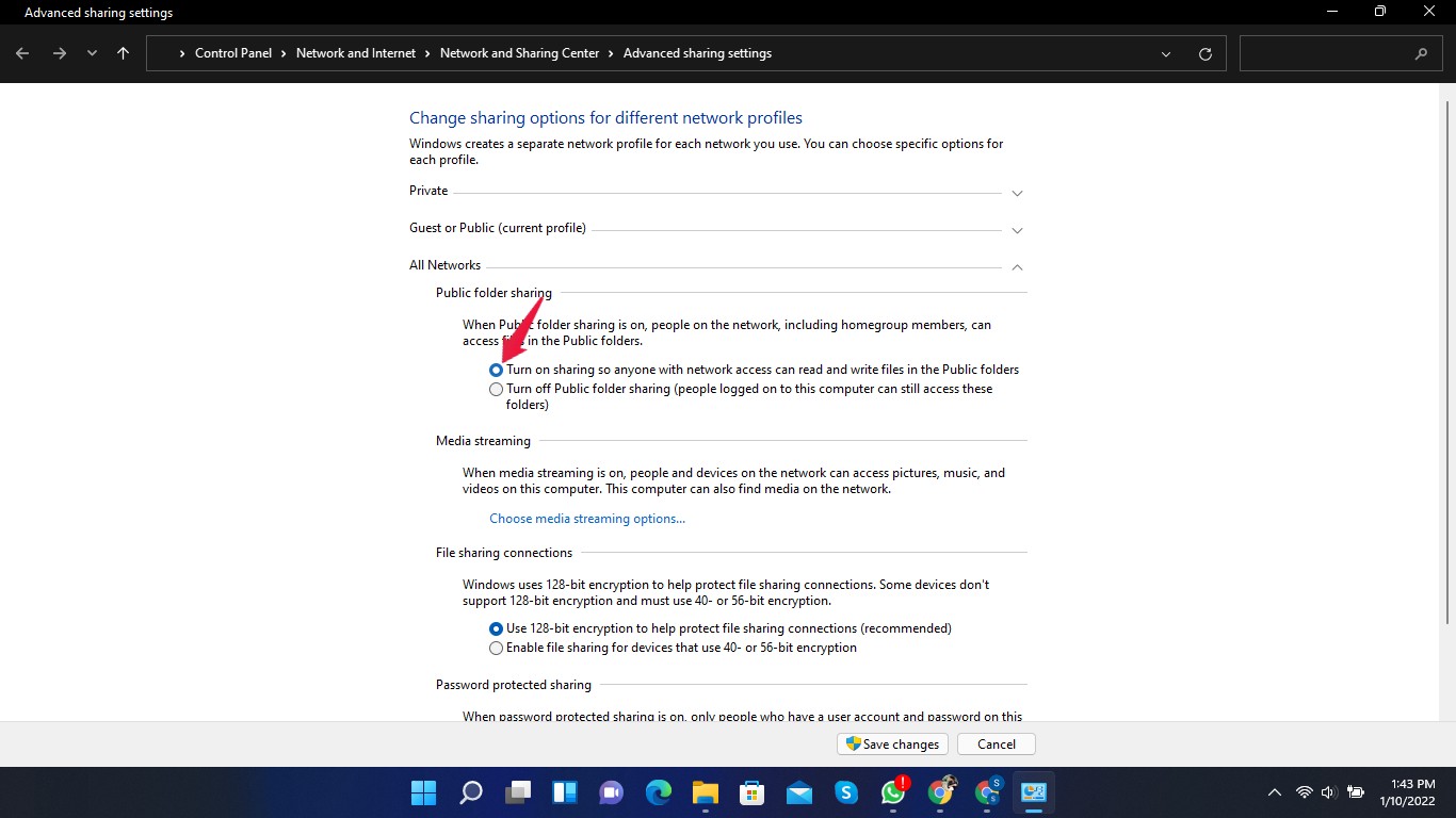 public folder sharing