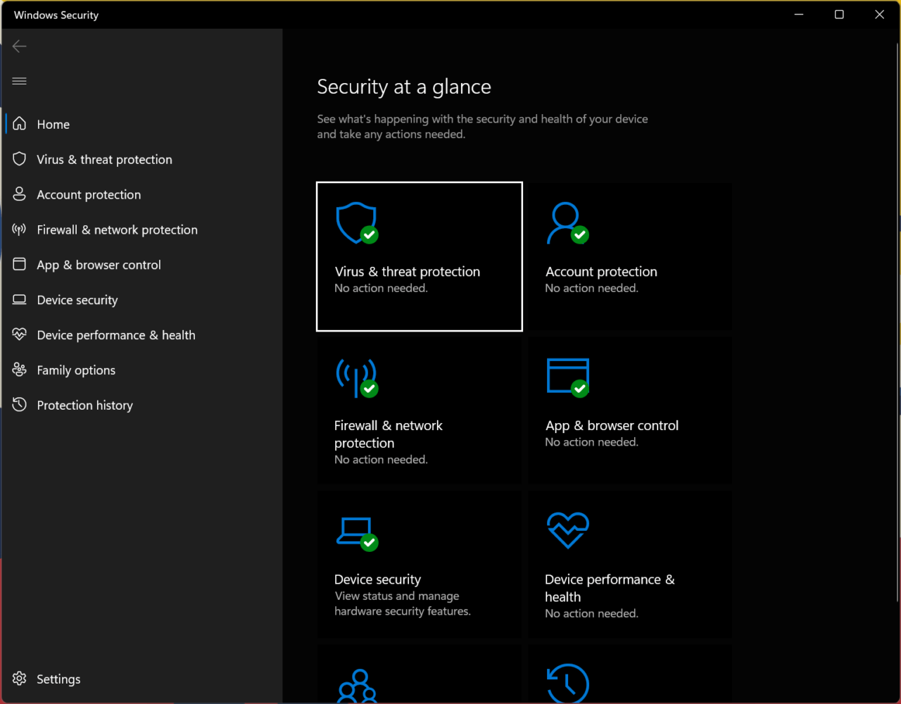 2 - Seleziona Protezione da Virus e Minacce